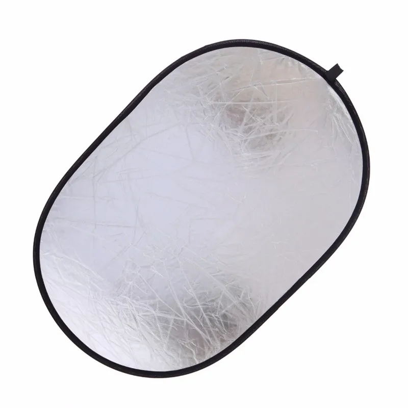 TRUMAGINE 90x120CM 2 in 1 Portable Collapsible Diffuser Photography Reflector Gold Silver Oval Light Reflector Camera Reflector