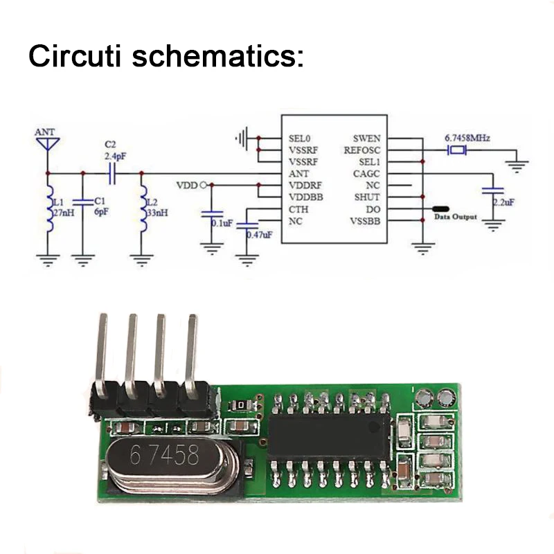 QIACHIP 5 sztuk RX470-4 uniwersalny 433Mhz Superheterodyne bezprzewodowy odbiornik RF moduł dla Raspberry Pi Arduino Uno ARM MCU zestawy Diy