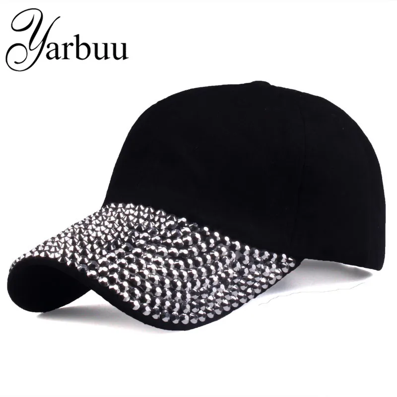 [YARBUU] Baseball Caps 2022 New Style Pure men and women sun hat rhinestone hat denim and cotton snapback cap hip-hop hat