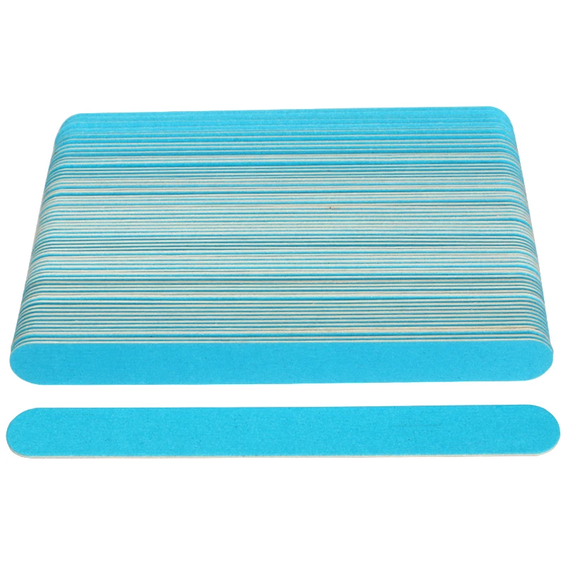 

100Pcs Blue Wooden Nail File 180/240 Buffer Block Nail Art Sandpaper Sanding Buffer Files gel nail polish Manicure Buffing Tools