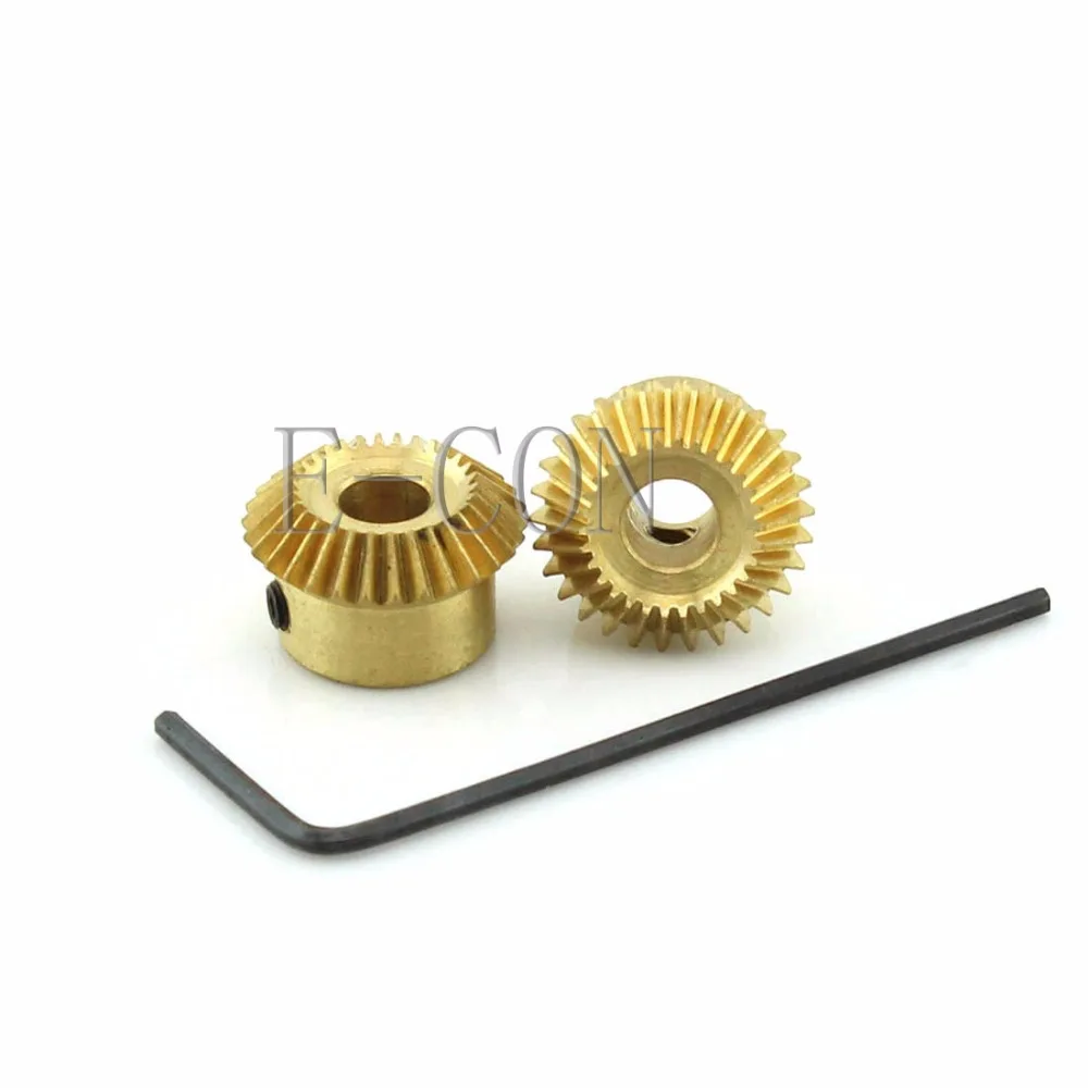 2Pcs 0.5M 30Teeth Metal Umbrella Tooth Bevel Gear Helical Motor Gear 5mm/6mm Bore 3.5mm Width