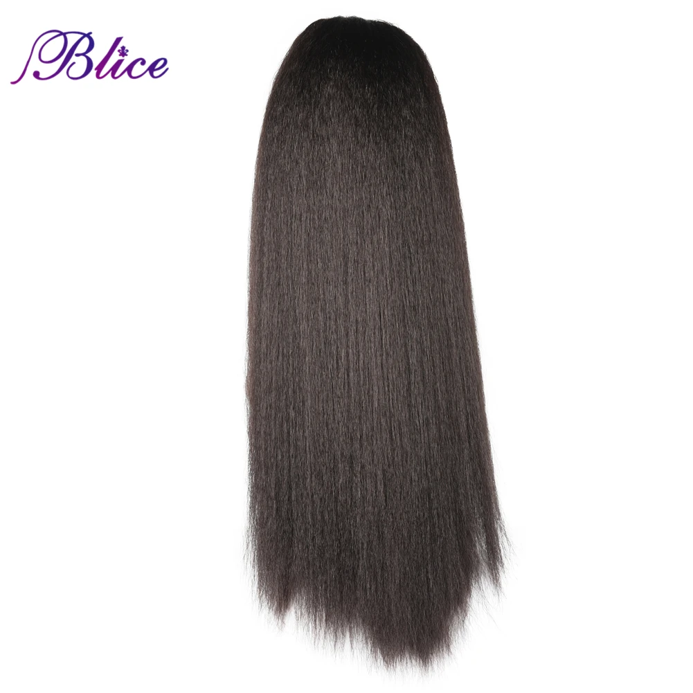 Blice Synthetic 18-24 inch Kinky Straight Heat Resistant Hair Ponytail Extensions With Two Plastic Combs All Colors Available