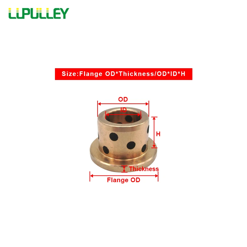 LUPULLEY مشفه البرونزية مشربة الجرافيت Oilless جلبة الذاتي التشحيم الصلبة جزءا لا يتجزأ من تحمل 40x 5/30x20x1 5/20/25/30 مللي متر