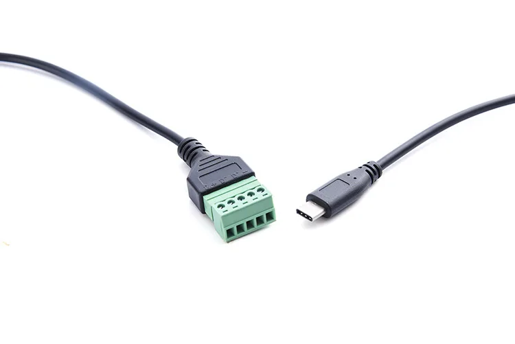30 ซม. ประเภท c ชาย 5 ขั้วต่อสกรูอะแดปเตอร์สำหรับโทรศัพท์แท็บเล็ตและอื่นๆ