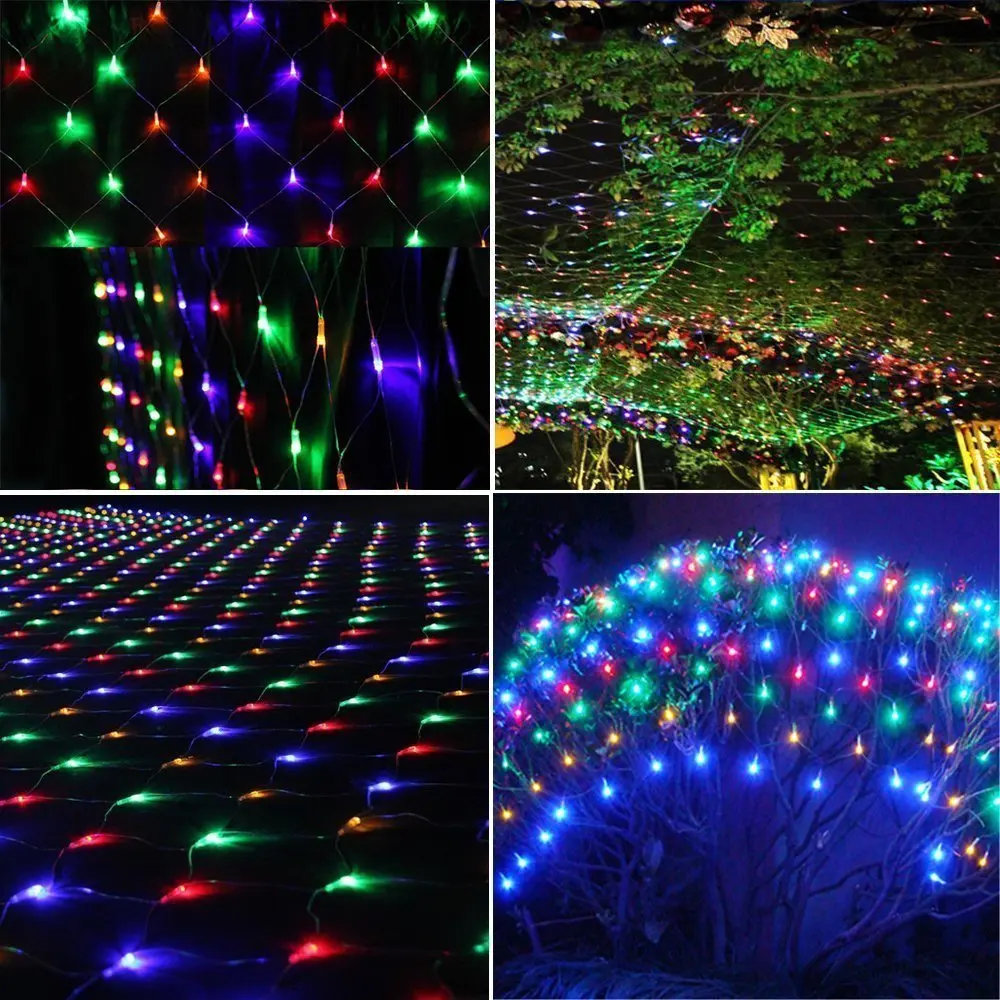 Imagem -06 - Leds Modos para Piscando Luzes Led Net Indoor String Luzes Festa de Natal Natal Casamento Casa Decoração do Jardim f5 96 190 672