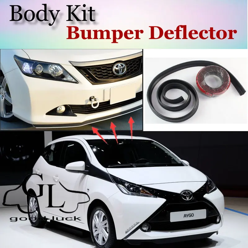 For TOYOTA Aygo Bumper Lip / Front Spoiler  Scratch Proof Adhesive / TOPGEAR Body Kit / Strip Skirt