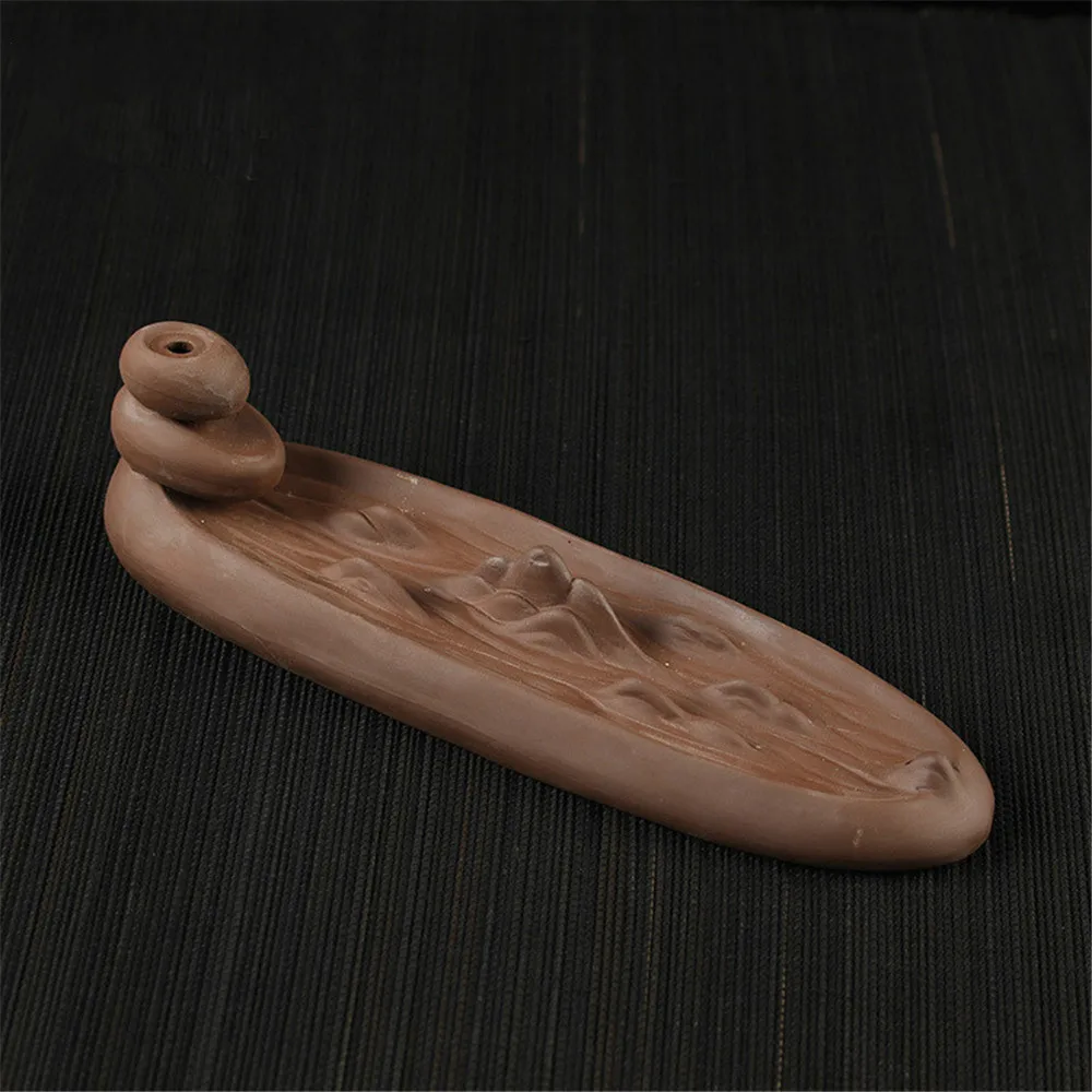 Boat Shape Waterfall Incense Burner Stick Backflow Incense Holder Aromatherapy Censer  Home Decor  Backflow Incense Burner Z266