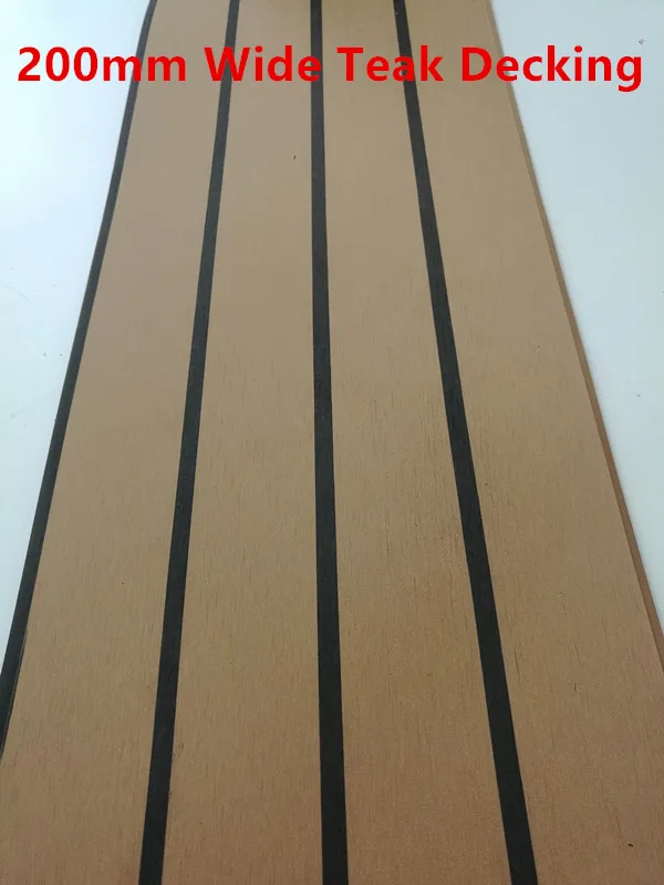 Boot Marine Yacht Synthetisches PVC Teak Deck Decking Bodenbelag mit  schwarzen Streifen 200/50 mm - AliExpress 34