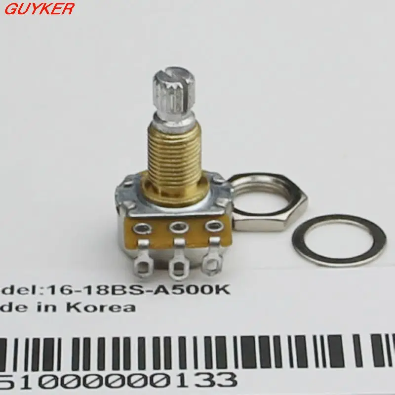 Guitar Potentiometer 16mm Base Dia A500K B500k A250K B250K