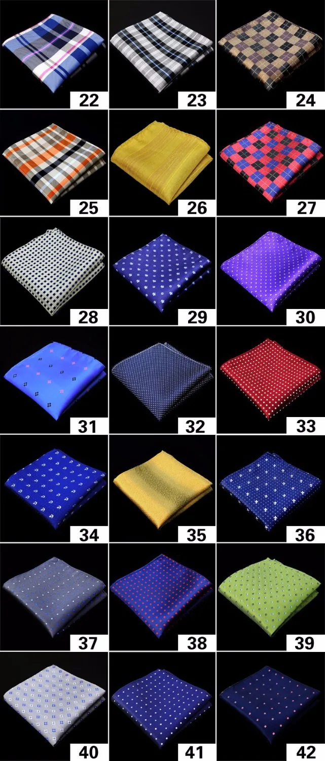 Men\'s Handkerchief Silk Jacquard Woven Wholesale pcs lot Pocket Square Assorted Mixed Free Shipping Hanky Casual Business Party