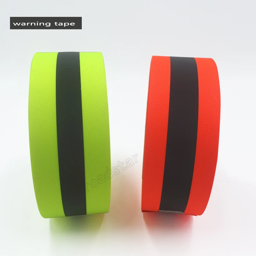 Roadstar 5cmX5m Fluorescent Yellow&Orange Warning Tape for Safety Clothes Sewing on Reflective Fabric