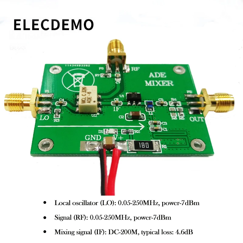 RF ADE-6 Passive Mixer Module Upconverting Downconverting 0.05M-250MHz Original MINI Device Design function demo board