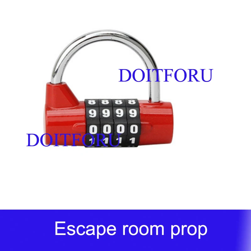 gym four combination lock password padlock secret code lock Change clothes the cabinet lock chamber of escape props equipment