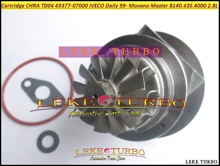 Turbo Cartridge CHRA TD04L 49377 07000 53039700075 53039700034 454126 For IVECO Daily Movano Master 1999-2003 8140.43S.4000 2.8L