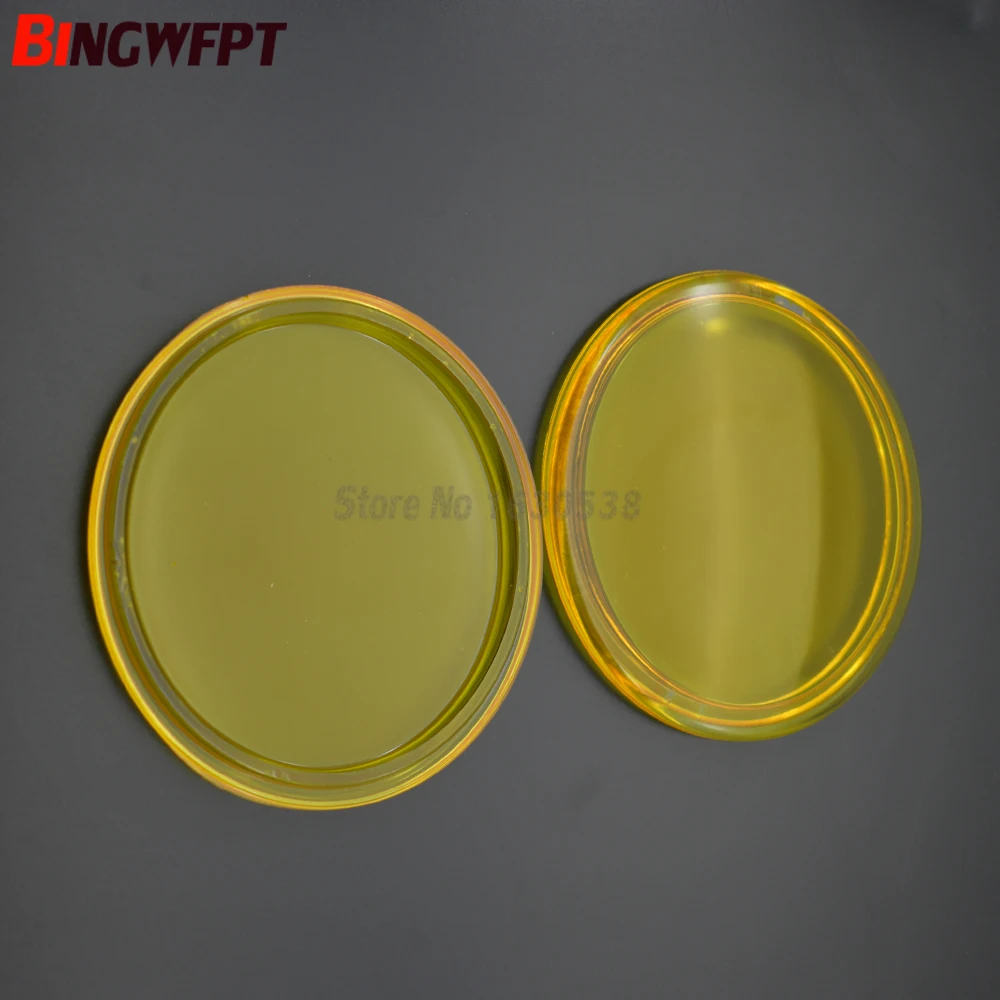 2pcs Oval 103X90mm Fog Lamps yellow Tempered Glass Anti-fog Glass For NISSAN TEANA MICRA 4 DUALIS Elgrand Bluebird Presage Fuga