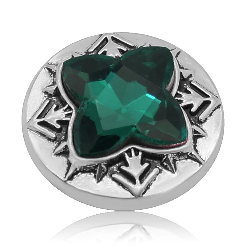 New KZ3128 Charming Multi-faceted Rhinestone Star Round 20MM snap buttons fit snap jewelry wholesale