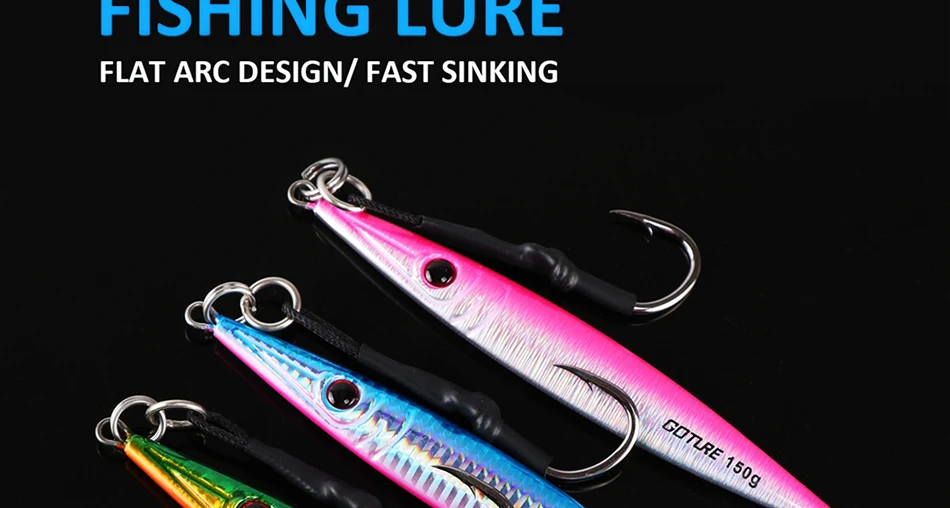 Goture Metalllöffel-Angelköder, 80 g, 100 g, 150 g, vertikale Blei-Jig-Jigging-Köder, Angel-Wobbler für Seebarsch, Big Game Sinking-Köder – Detail 12