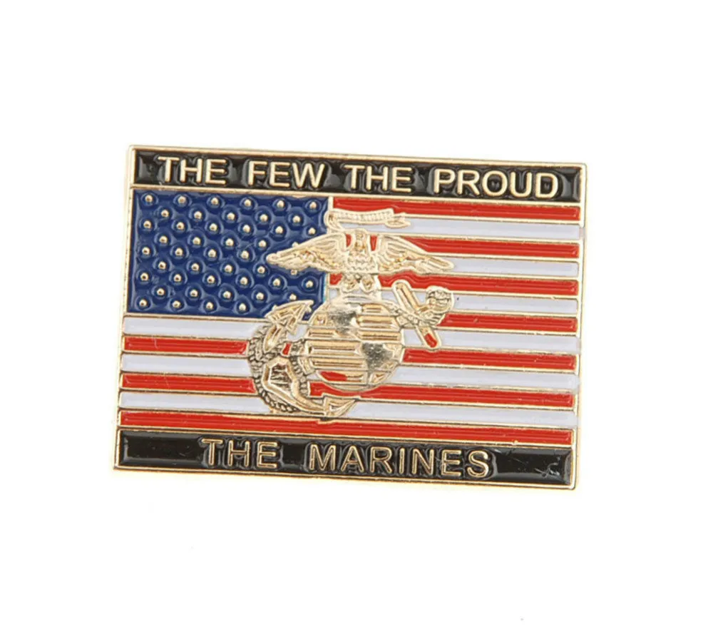 US United States Usmc Marine Corps The Few The Proud Small Metal Badge Pin - US087