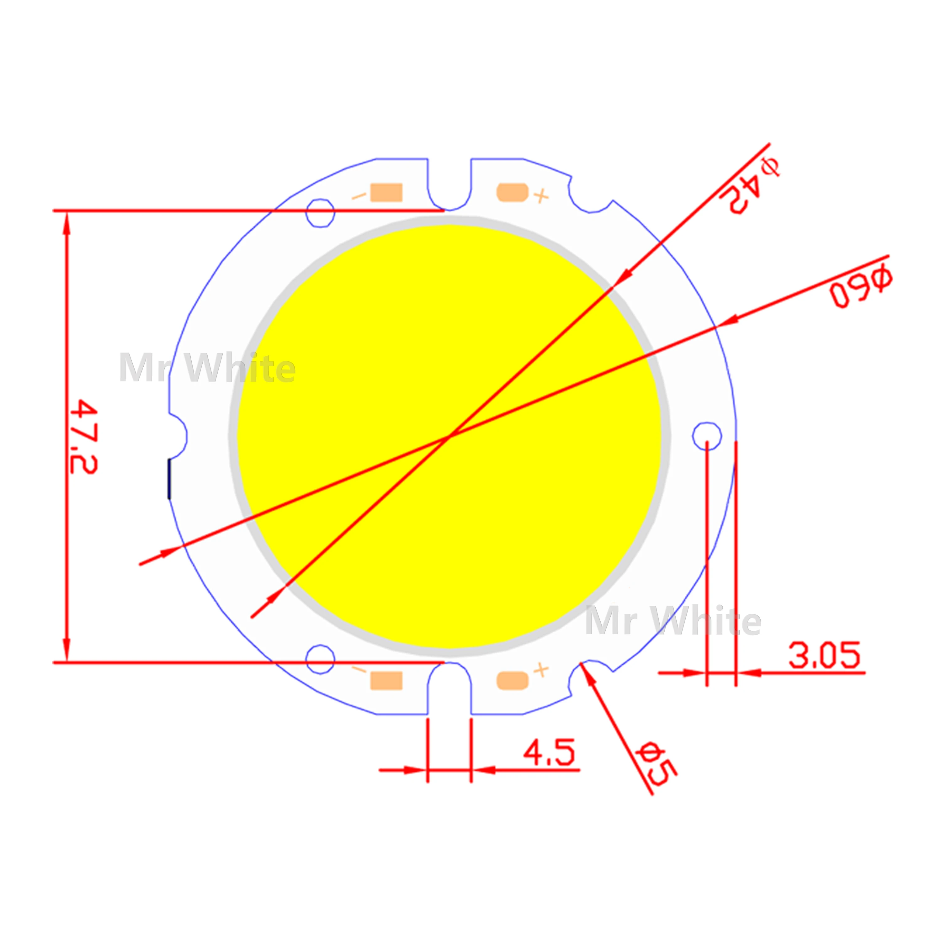 Imagem -04 - Módulo de Fonte de Luz Cob de Led Peças 10w 15w 20w e 30w Alerta a Natureza para Lâmpada Embutida