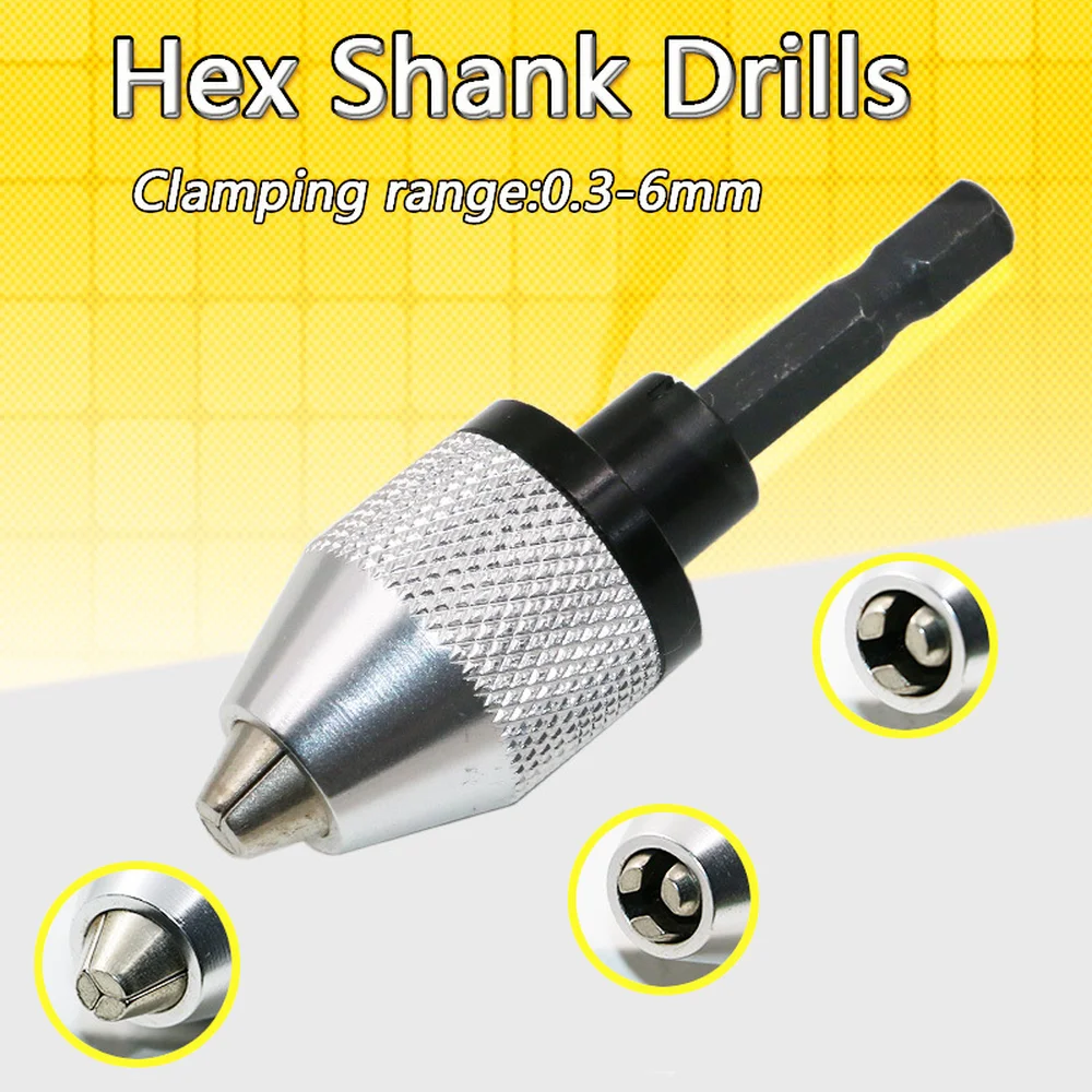 Electric Grinding Accessories Three-jaw Universal Chuck Hex shank Chuck Multi-drill Chuck 1pc