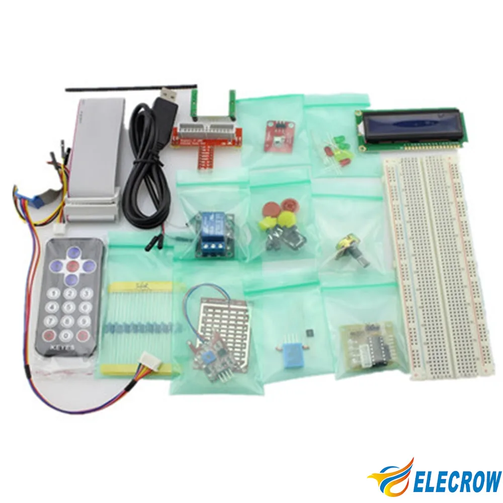 Elecrow التوت بي كاتب عدة تعلم GPIO إلكترونيات لتقوم بها بنفسك الأساسية عدة IR استقبال الاستشعار/التبديل/LCD/DS18B20 مع صندوق التعبئة