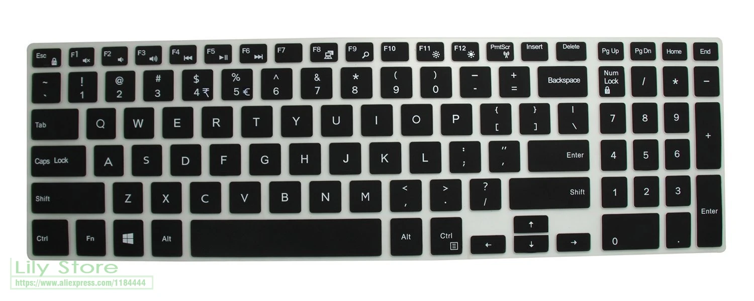 For Dell Inspiron 15 17 3000/5000/7000 series I5755 5748 I5547 i3551 15.6/17.3 inch Silicone laptop keyboard cover Protector