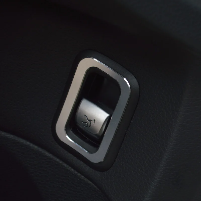 Car Door Trunk Button Frame Decoration Cover Trim For Mercedes Benz C Class W205 GLC X253 2015-2018 Aluminium Alloy