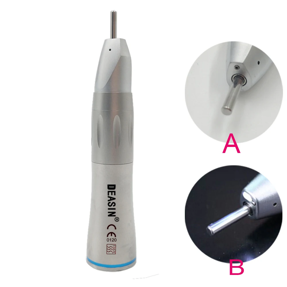 

1 pcs x Dental Low Speed LED Fiber optic Straight Handpiece 1:1 for micromotor inner warer spray Deasin