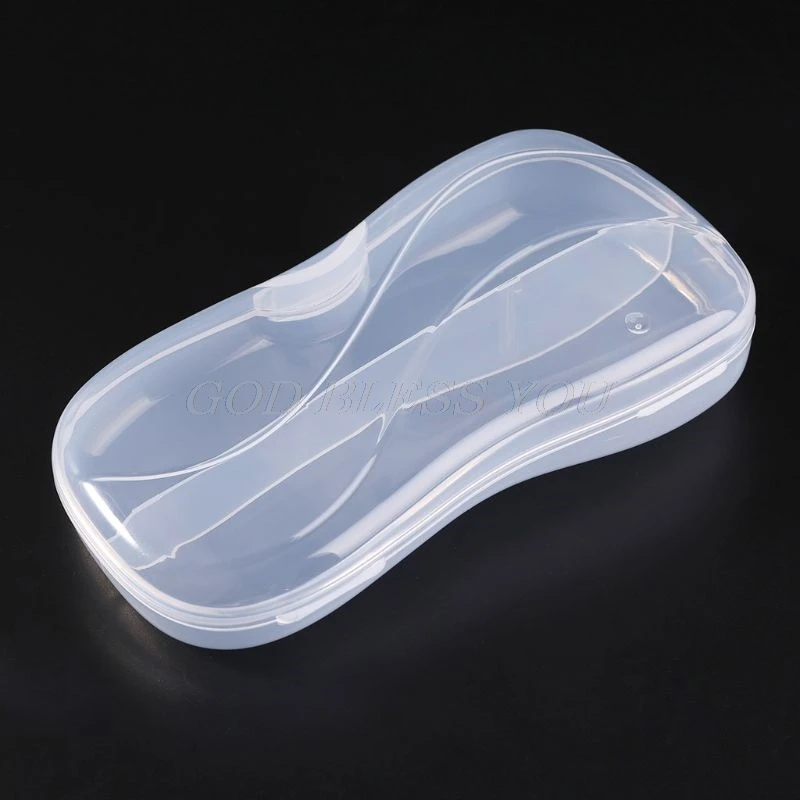 Portable Transparent Plastic Tableware Case Spoon Fork Storage Box Cutlery Organizer Travel Drop Shipping