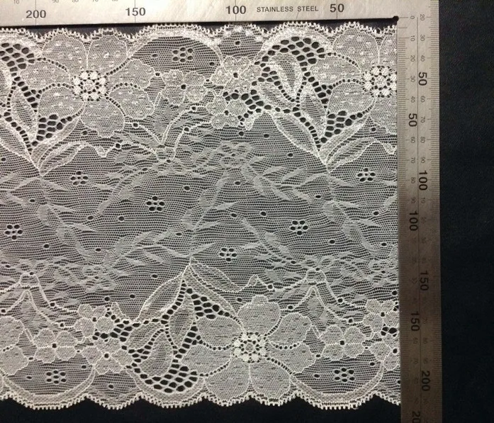 19cm hot selling symmetrical jacquard flora motif edge lace trim,JC0826K