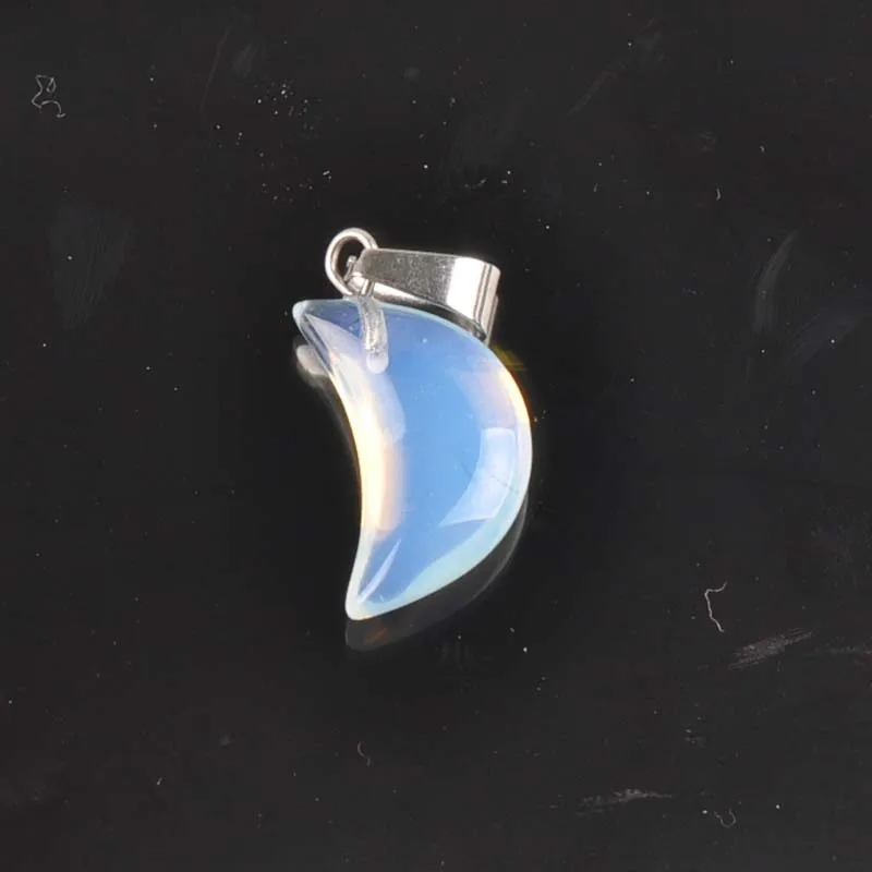 21mm 1/2Pcs Natural Stone Pendant opal star moon moonstone crystal For Necklace making TRS0234X