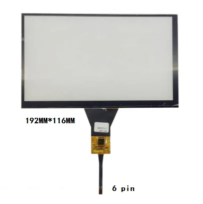 

192*116 mm New 8 inch 6 line IC:GT911 capacitive touch screen for car DVD GPS