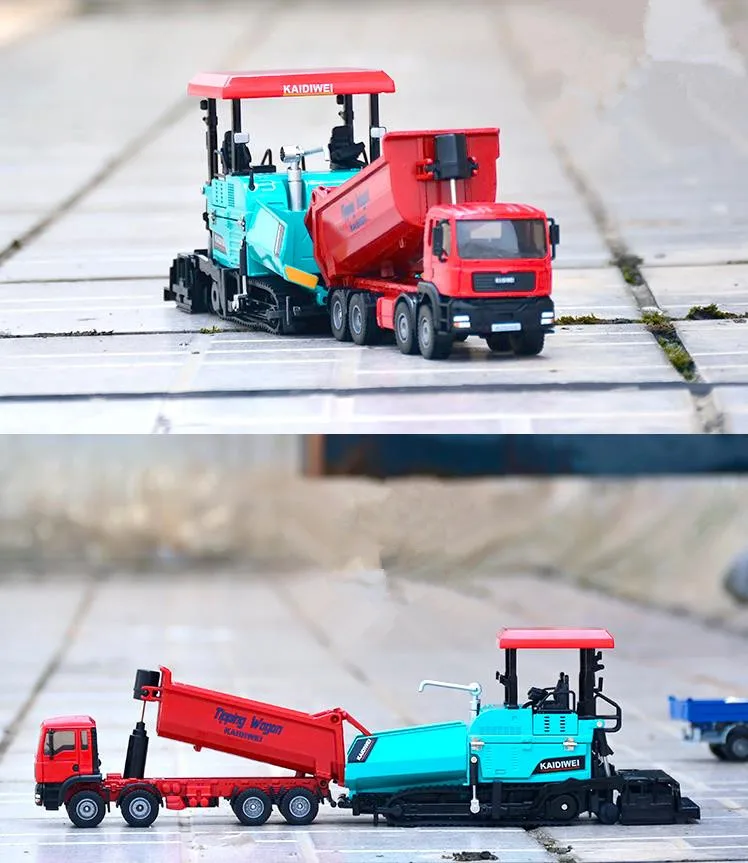 high imitation Dump Trucks and Pavers model,1:32 alloy engineering truck toy vehicles,metal castings,wholesale