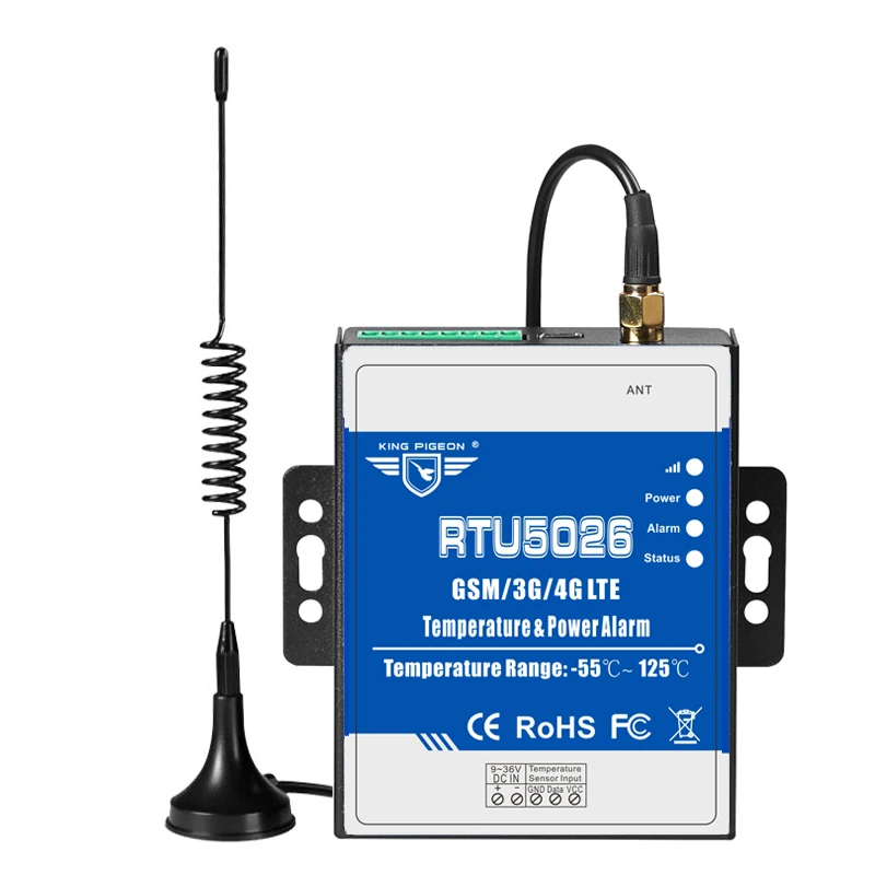 GSM 3G 4G LTE Temperature Monitoring Alarm RTU5026 High-Low Temperature Voltage Power Failure SMS Alert Support Modbus RTU