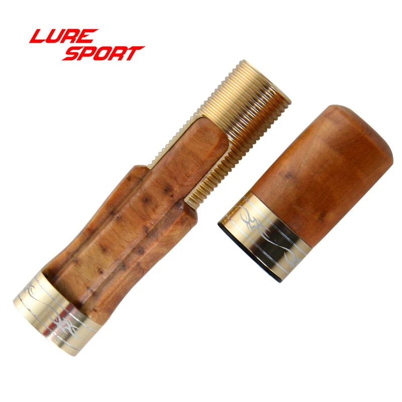 LureSport Burl wood Aluminum reel seat Fishing Rod Building Component spinning casting reel seat Repair Pole DIY Accessory