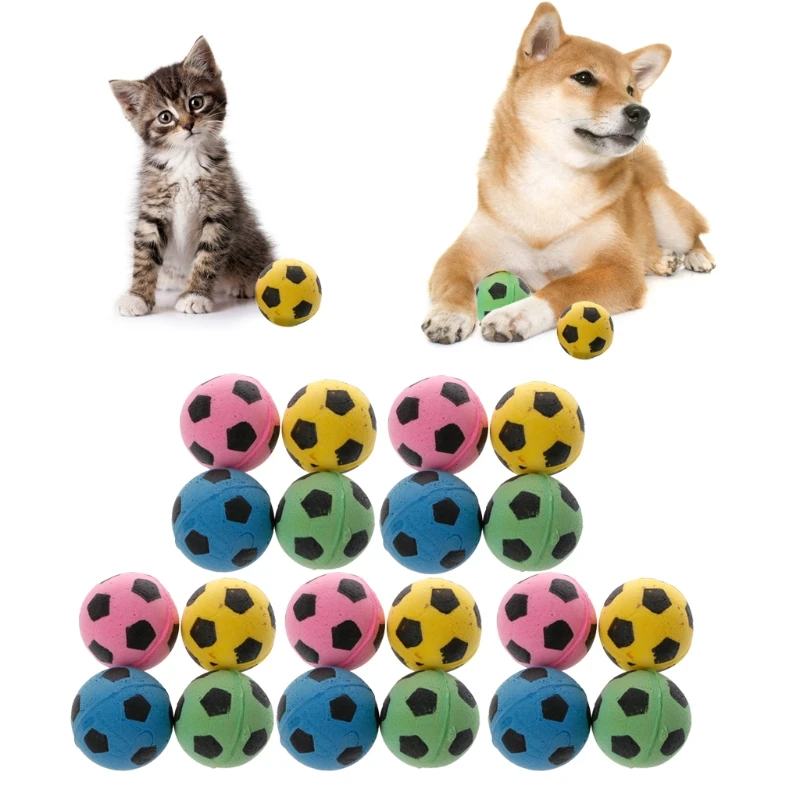 20PCS Non-Noise Cat EVA Ball Soft Foam Soccer Play Balls For Cat Scratching Toy