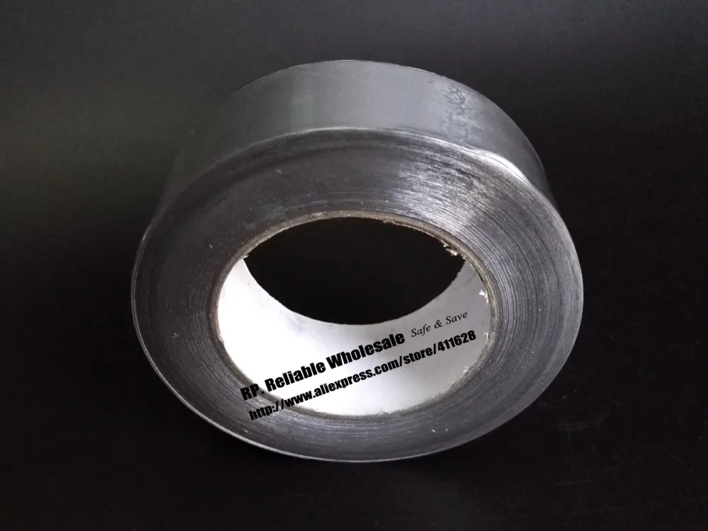 0.188mm Thick 40mm wide 25M long, Single Hot Resist Waterproof Aluminum Foil Adhered Tape fit for Pipe Wrap, Kitchen