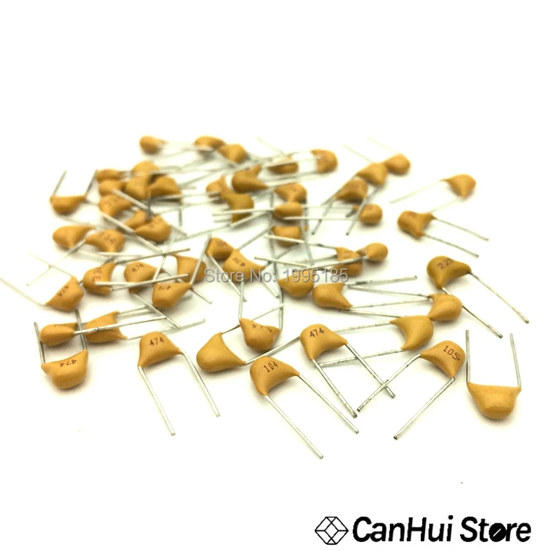 100 pcs 50 V monolithic keramische condensator 10PF ~ 10 UF 22PF 47NF 220NF 1NF 4.7 UF 1 UF 100NF 330NF 0.1 UF 102 104 105 106 1