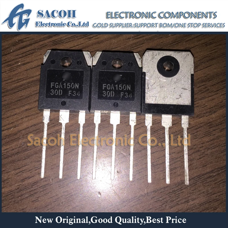 

Refurbished Original 5Pcs/Lot FGA150N30D FGA150N30 OR IXGQ150N30PCD1 TO-3P 150A 300V Power IGBT Transistor