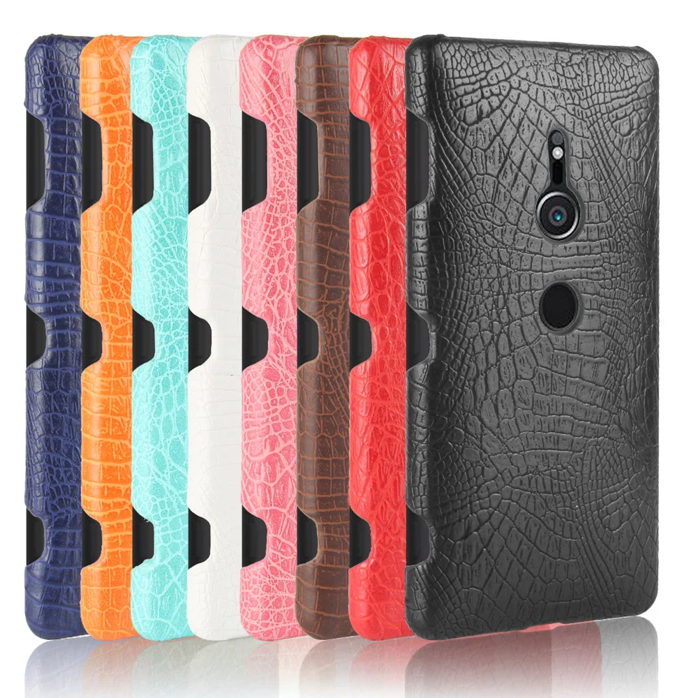 

For Sony Xperia XZ2 Case Crocodile Pattern Hard PC+PU Leather Back Cover Hard Case for Sony Xperia XZ2 Hard Cover Protector