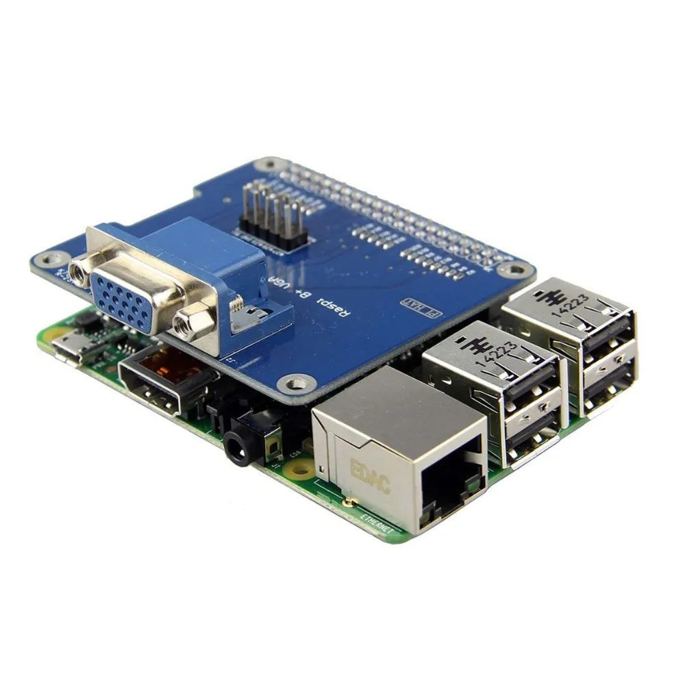 Placa de expansión VGA Shield V 2,0, interfaz VGA extendida a través de GPIO, Compatible con Raspberry Pi 3, modelo B/ Pi 2B / B +/ A +