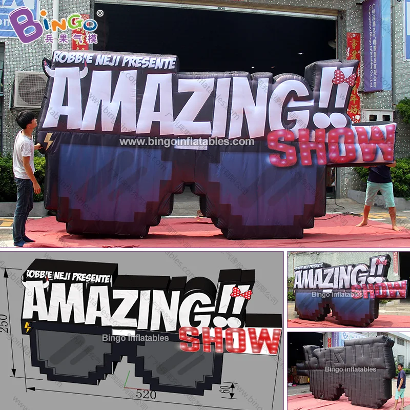 Customized 5.2X2.5 mH Giant Inflatable Glasses / Blow Up Logo For Outdoor Advertising  -Inflatable Toy