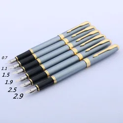 Brand Metal 388 Golden Fountain Pen Duckbill Gothic Parallel Art Flower Body Arabic Pen Stationery Office School Supplies