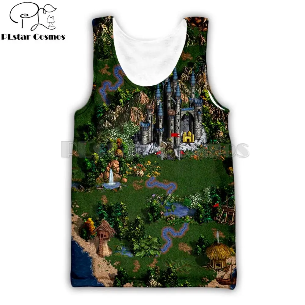 Plstar Cosmos Male Female Fashion Tank Top Heroes Of Might & Magic 3D Print Game Map Gym Vest Streetwear Casual Sleeveless Tops-image