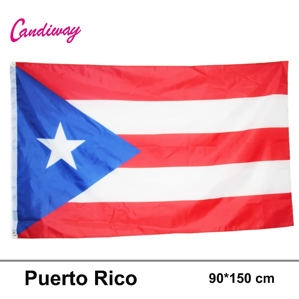 Sports Large PUERTO RICAN FLAG OF PUERTO RICO 90x150cm Polyestee Decorative Flags and Bannersr 2Sides Printed National Flag