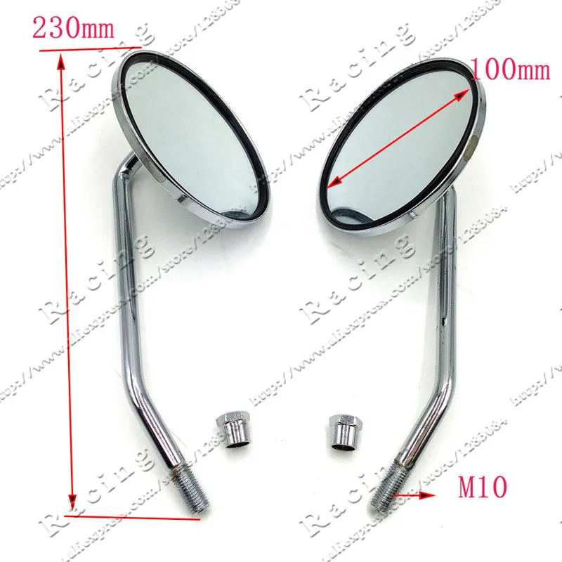 chrome M10&M8 universal motorbike side mirrors rearview mirror moto For Dirt Pit Bike Motorcycle Motocross ATV Quad Scooter