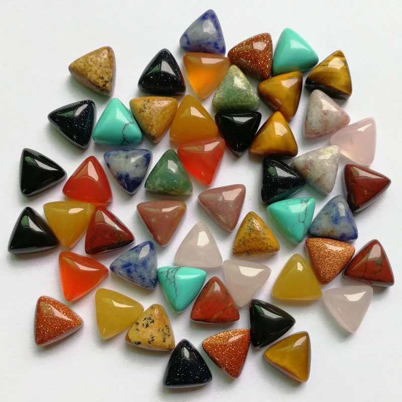 

Wholesale Fashion mixed Triangle CAB CABOCHON natural stone beads for jewelry Accessories 10x10x5mm 50pcs/lot free shipping