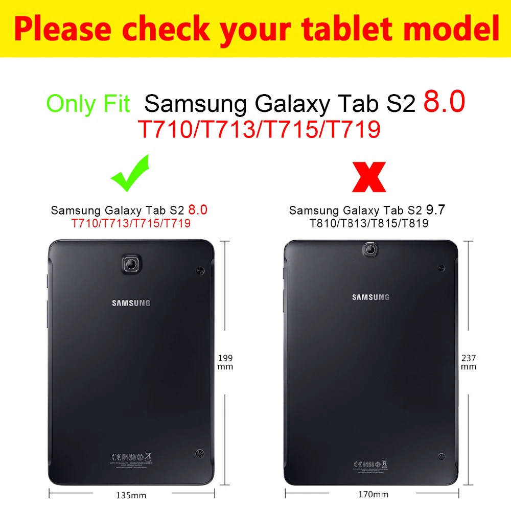 Кожаный чехол с откидной крышкой с поворотом на 360 градусов для Samsung Galaxy Tab S2 8,0 дюйма, чехол для Tab S2 8,0 SM-T710 T715 T713