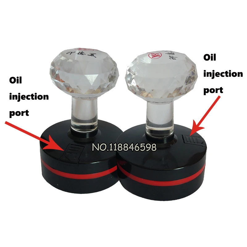 

Two Pieces 40mm Diameter Photosensitive Stamp, Automatic Oil, Clear Impression Gift Red Oil with Cost Fee