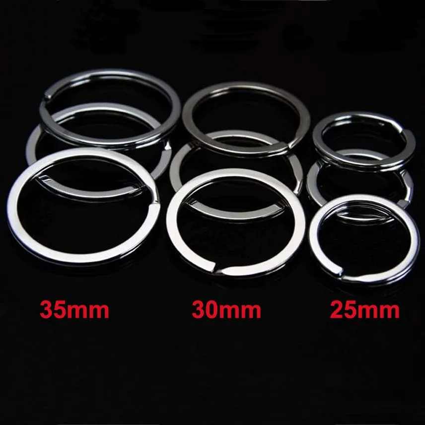 New 10Pcs Metal Key Holder Split Rings Keyring Keychain Keyfob Accessories 25mm 30mm 35mm HOUS